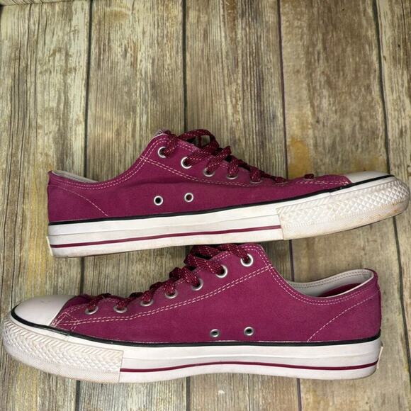 Converse CONS Chuck Taylor Pro All Star Burgundy Leather Low Top Mens Sz 13 - Picture 4 of 8